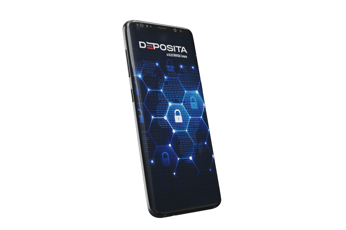 phone with deposita logo